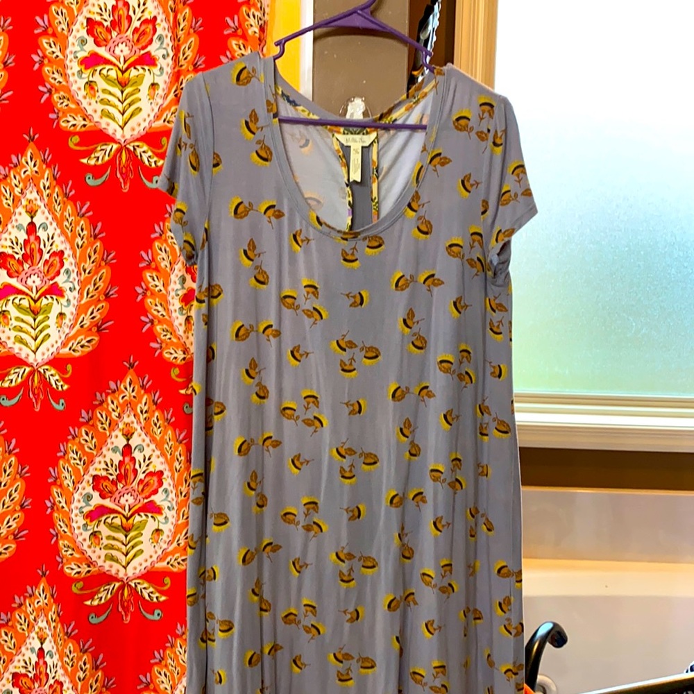 Matilda Jane gray print tunic dress